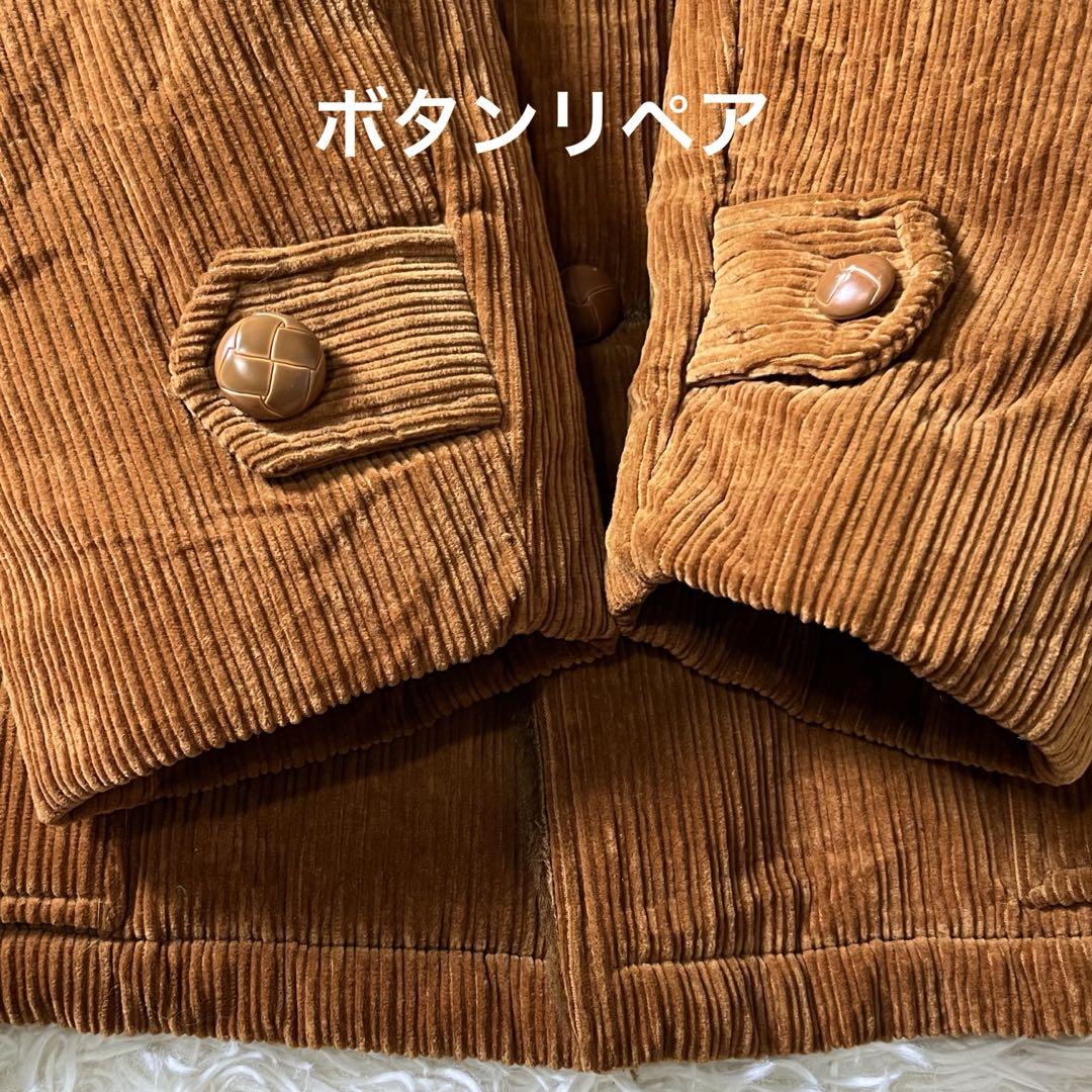 お歳暮 人気 オシャレ モンゴメリーワード 70s 60s コーデュロイ 茶タグ コート ファー ジャケット・アウター