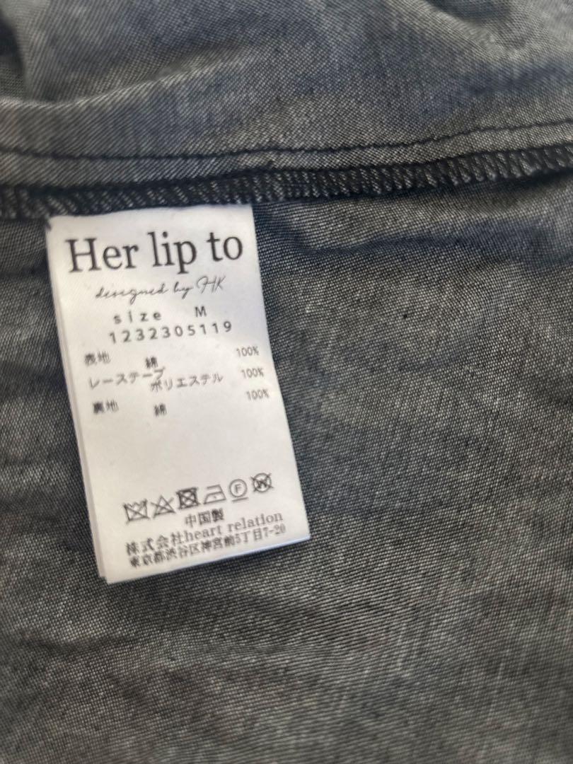 ワンピース HER LIP TO Eternal Lace Trimmed Dress