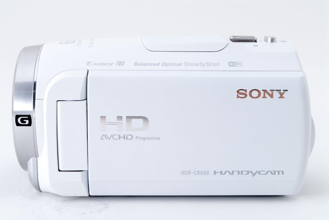 リホコリ 美品 SONY HDR CX680 ホワイト ハンディカム HZAnW-m38327390123 ソニー ったざらつ