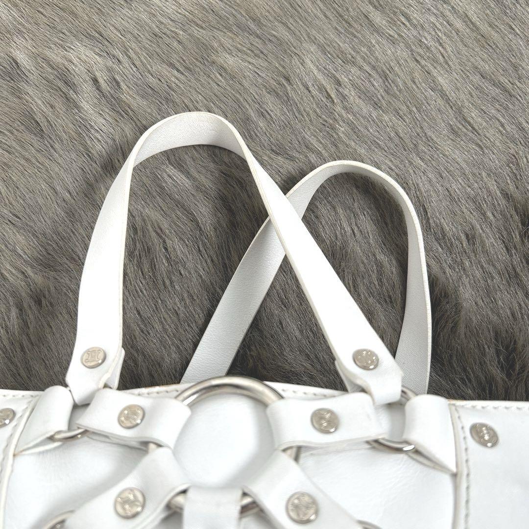 《良品✨レア》CELINE セリーヌ　レザートートバッグ　白　K1380