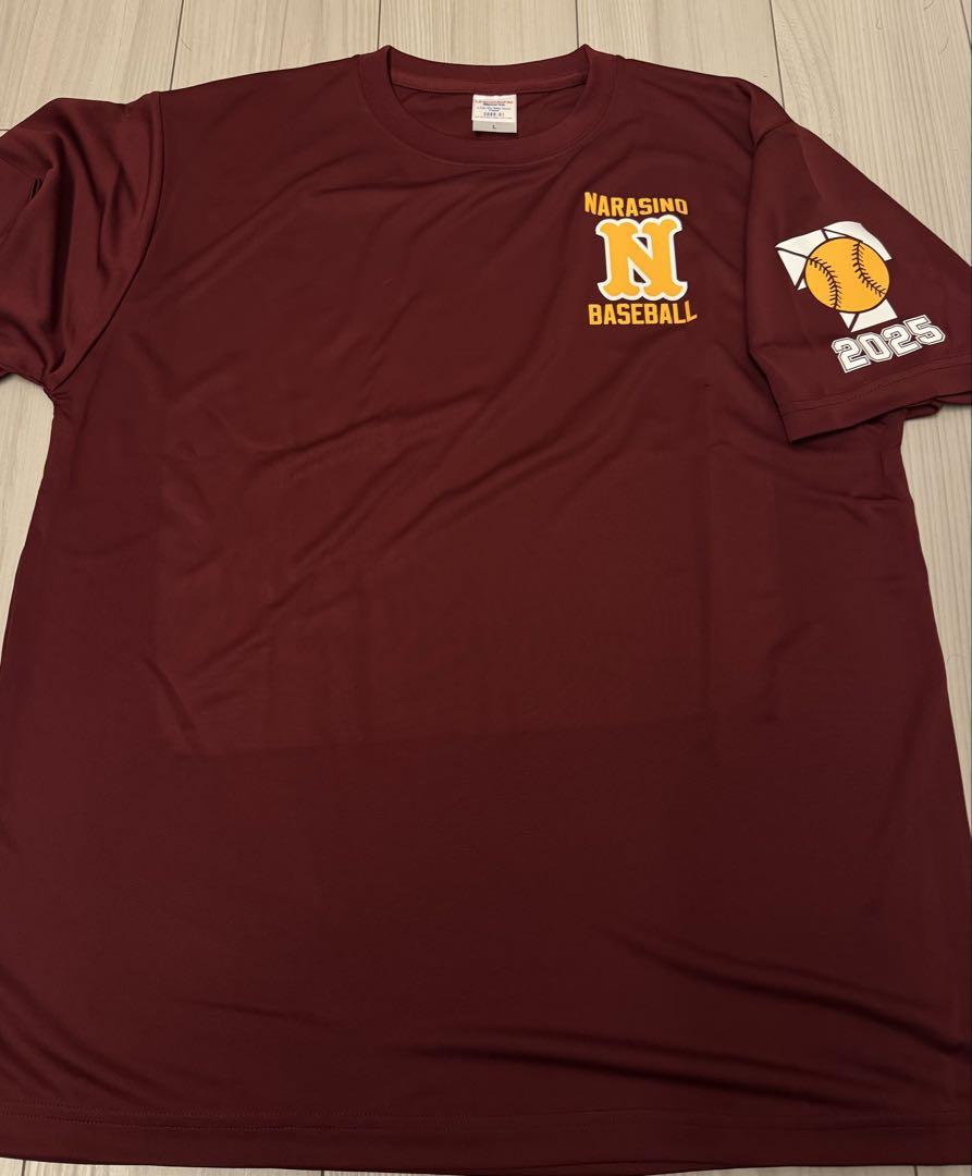 習志野高校 野球部 XLサイズ Tシャツ 2025年度 第97回高校野球千葉大会 習志野高校野球部カラー Tシャツ Ⅼ