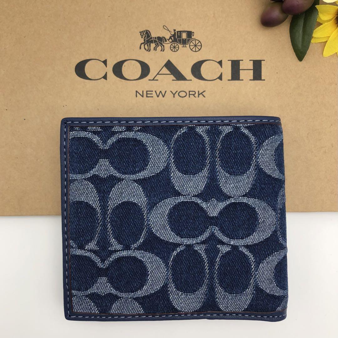 COACH ★大人気★ コインウォレット シグネチャーデニム ディープブルー新品