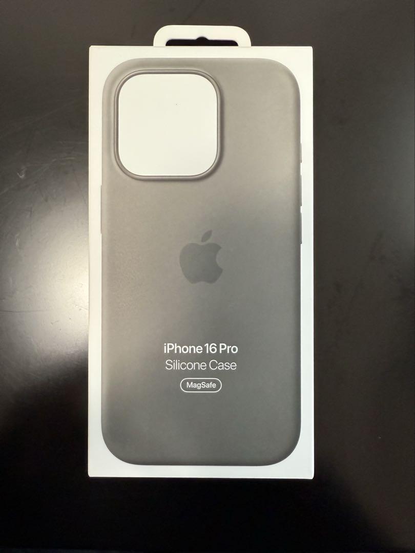 Apple iPhone16Pro 純正シリコンケース ストーングレー