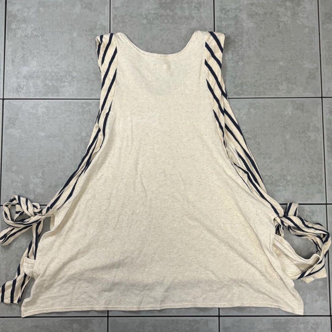 ワンピース KAPITAL stripe switching vest one-piece