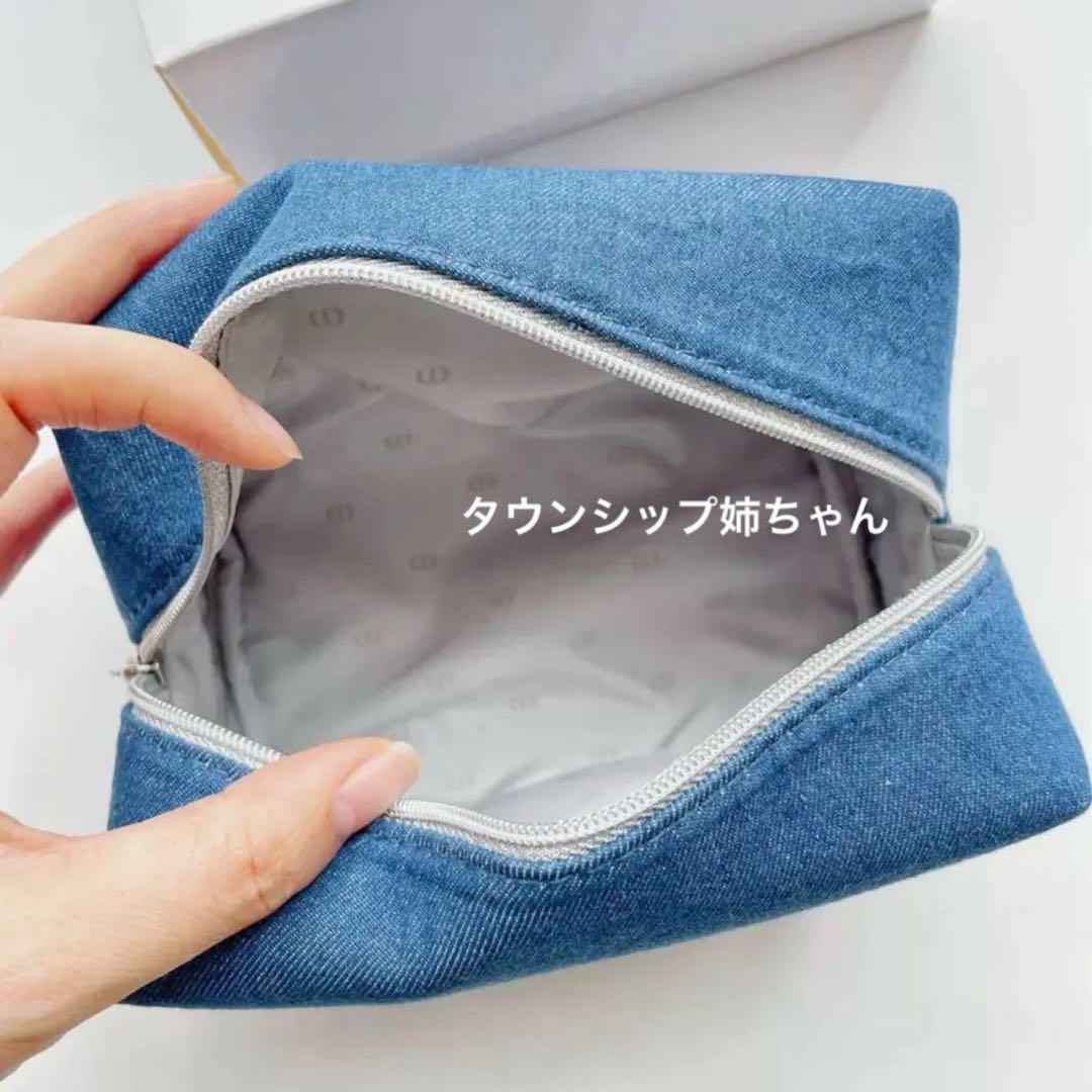 【楽天最安値に挑戦】 ディオール ノベルティ スクエア 刺繍ポーチ デニム 箱付き正規 その他
