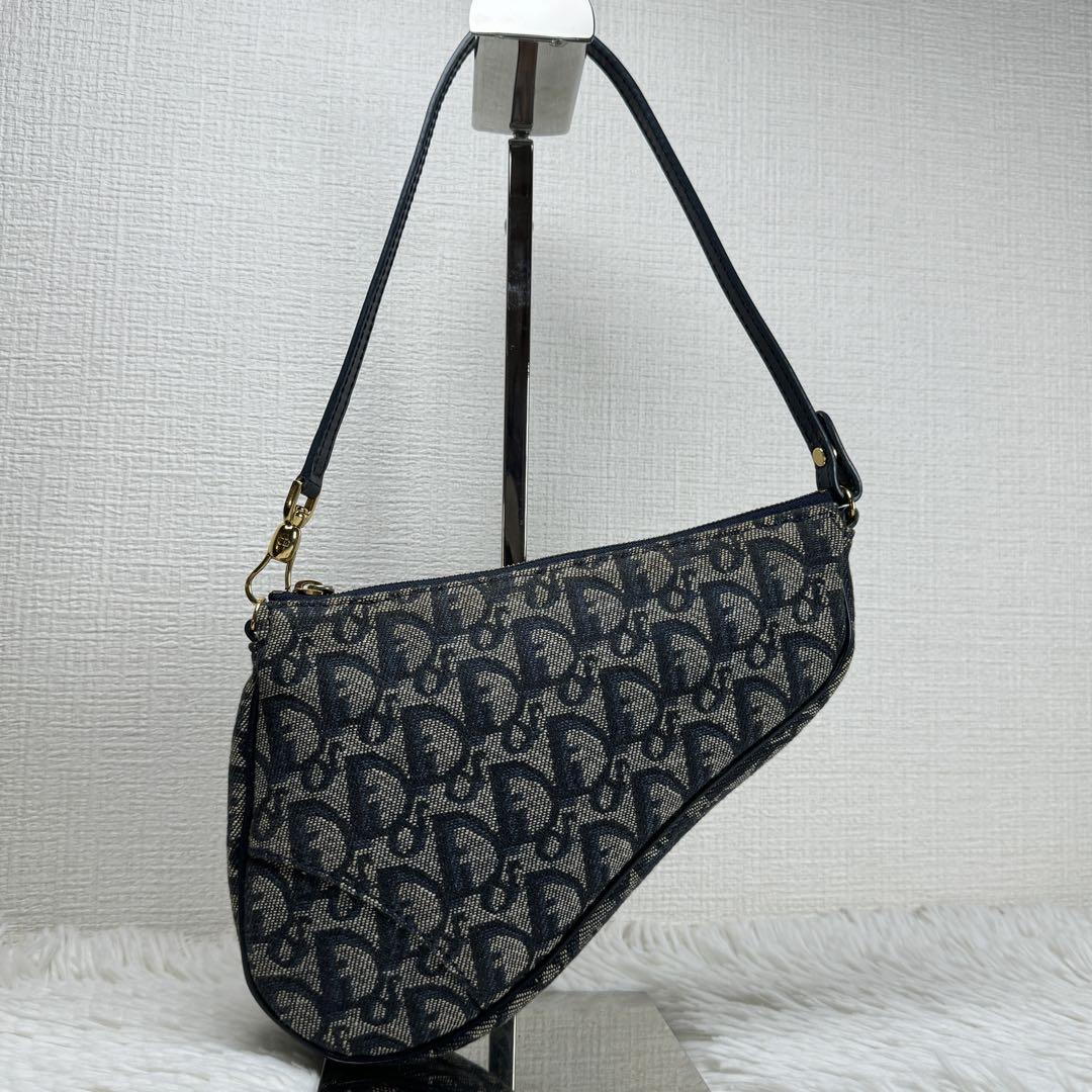 美品✨ クリスチャンディオール サドルバッグ トロッター ネイビー
