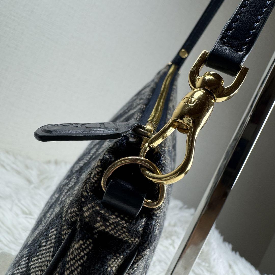美品✨ クリスチャンディオール サドルバッグ トロッター ネイビー
