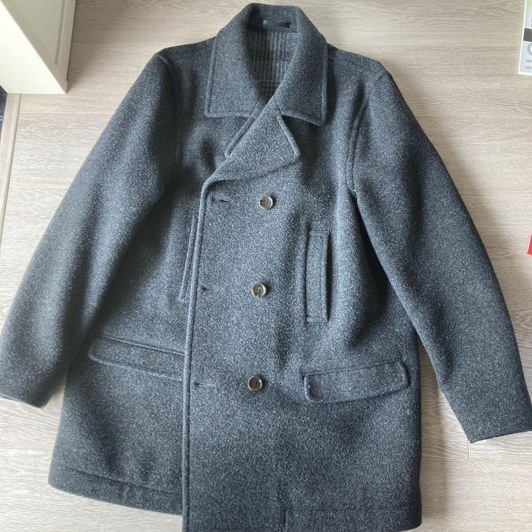 常翔啓光学園高等学校 制服 メンズ KANKO ウールピーコート L