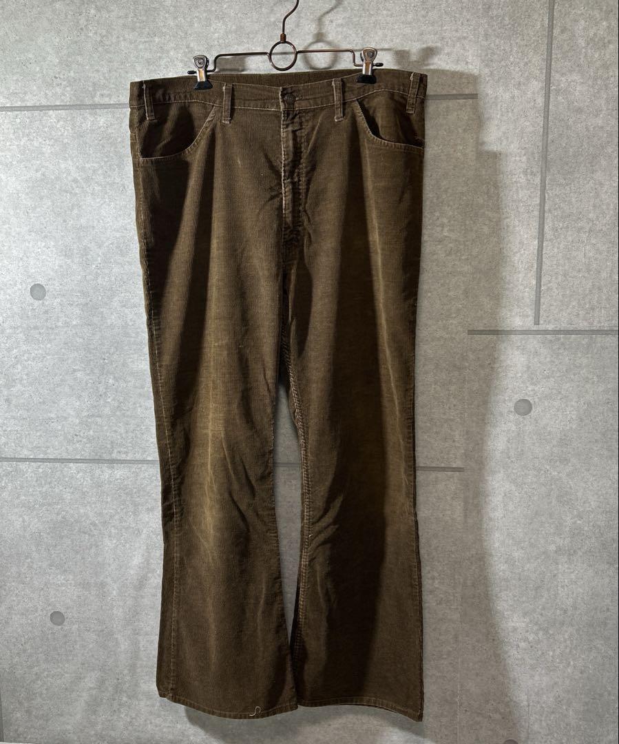 70s希少ヴィンテージ　42タロン　リーバイス646 コーデュロイパンツ　茶40
