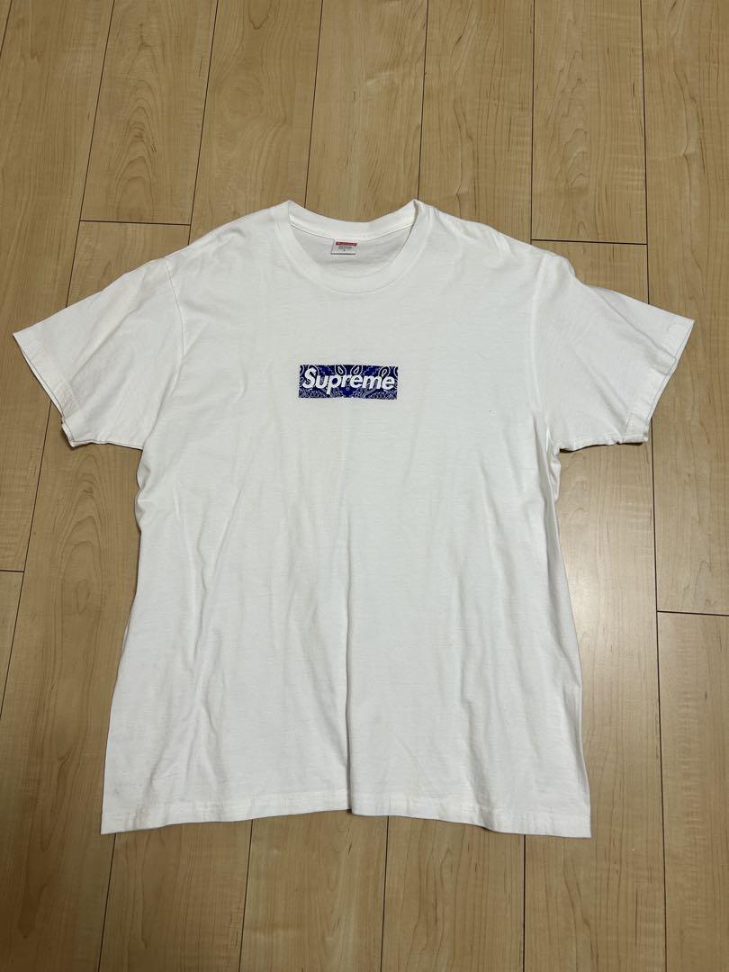 Supreme バンダナロゴ　ホワイト Tシャツ Lサイズ