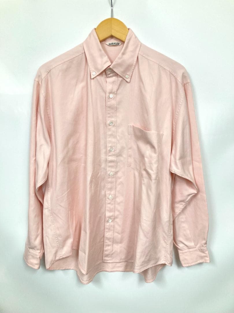 U14S AURALEE オーラリー シャツ 4 サーモンピンク