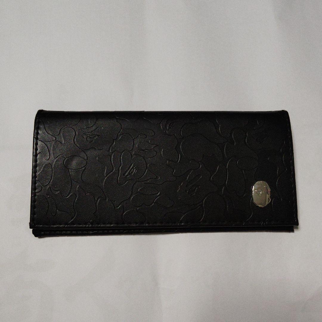 未使用】アベイシングエイプ® カモ柄レザー長財布 A BATHING APE