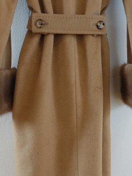 MaxMara 白タグ 近年 キャメル100% マニュエラ ベルテッドコート MaxMara マニュエラ型ベルテッドコート（白タグ マックスマーラ