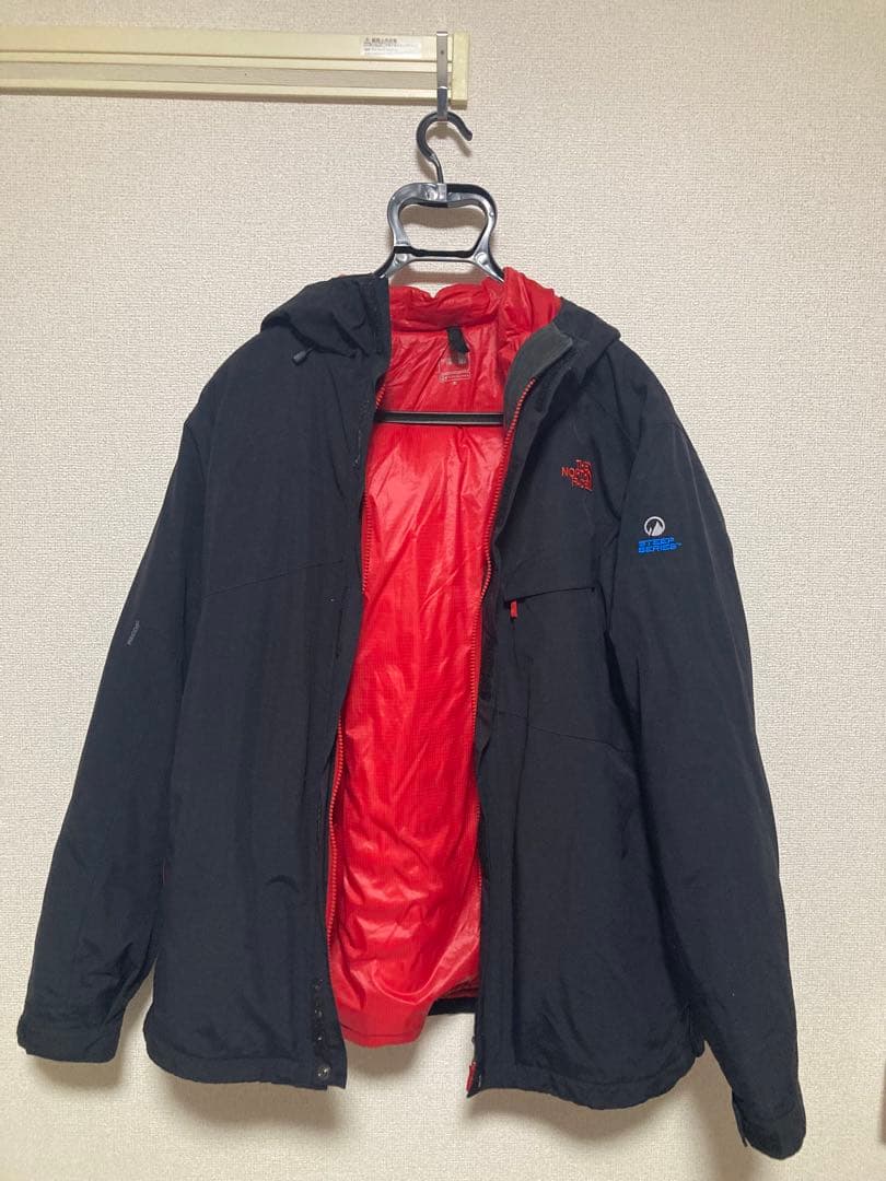 THE NORTH FACE スティープシリーズ ダウンジャケット 黒 赤M THE NORTH FACE