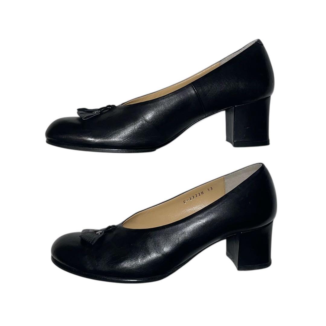 【美品】◾️chausser◾️タッセルパンプス◾️ローファー◾️ビブラム◾️ブラック