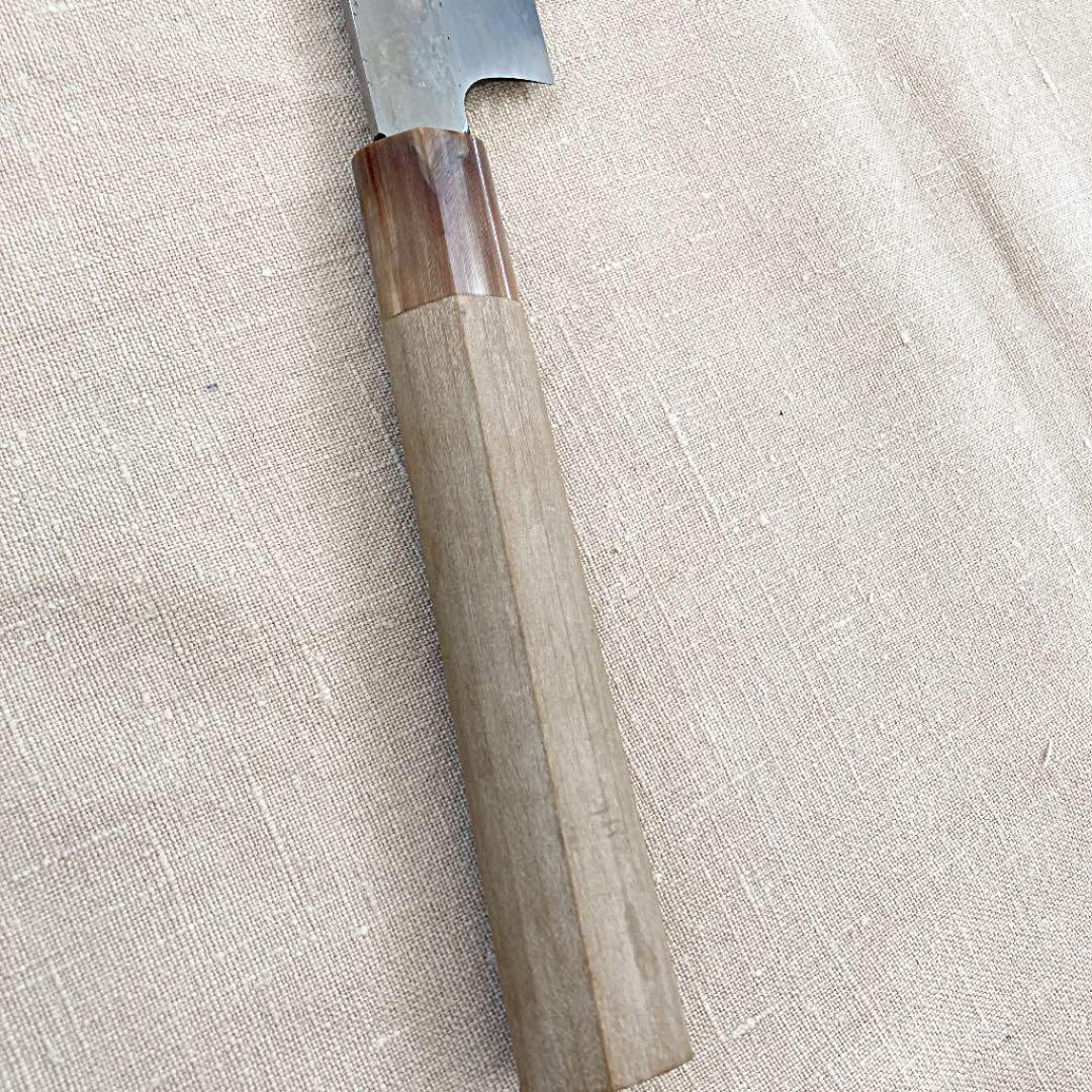 未使用品　柳刄包丁　270㎜　水牛柄 aoyanagi-suigyu21-01.jpg