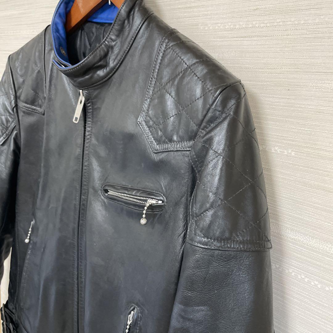 タケオキクチ　ホースレザー シングルライダースジャケット