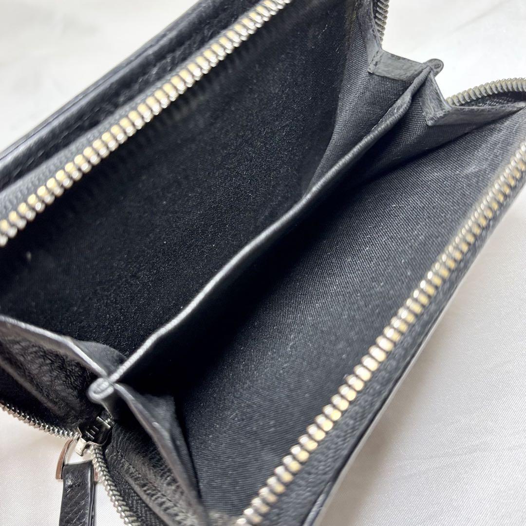 【美品】　バレンシアガ　二つ折り財布　ロゴプリント　コンパクトウォレット　シボ革 美品】 バレンシアガ 二つ折り財布 ロゴプリント コンパクト