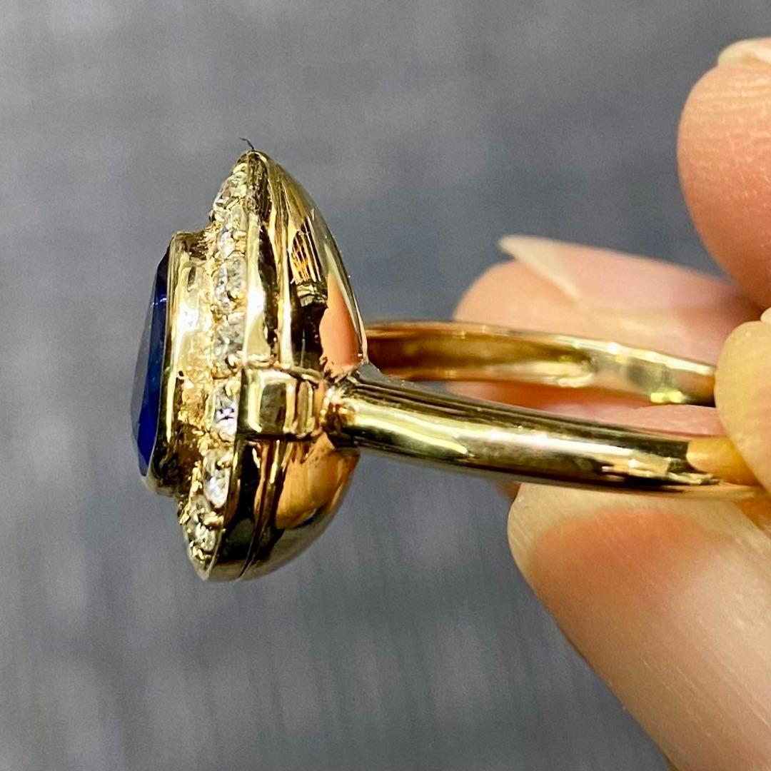 カシミールサファイアとダイヤモンドのリング