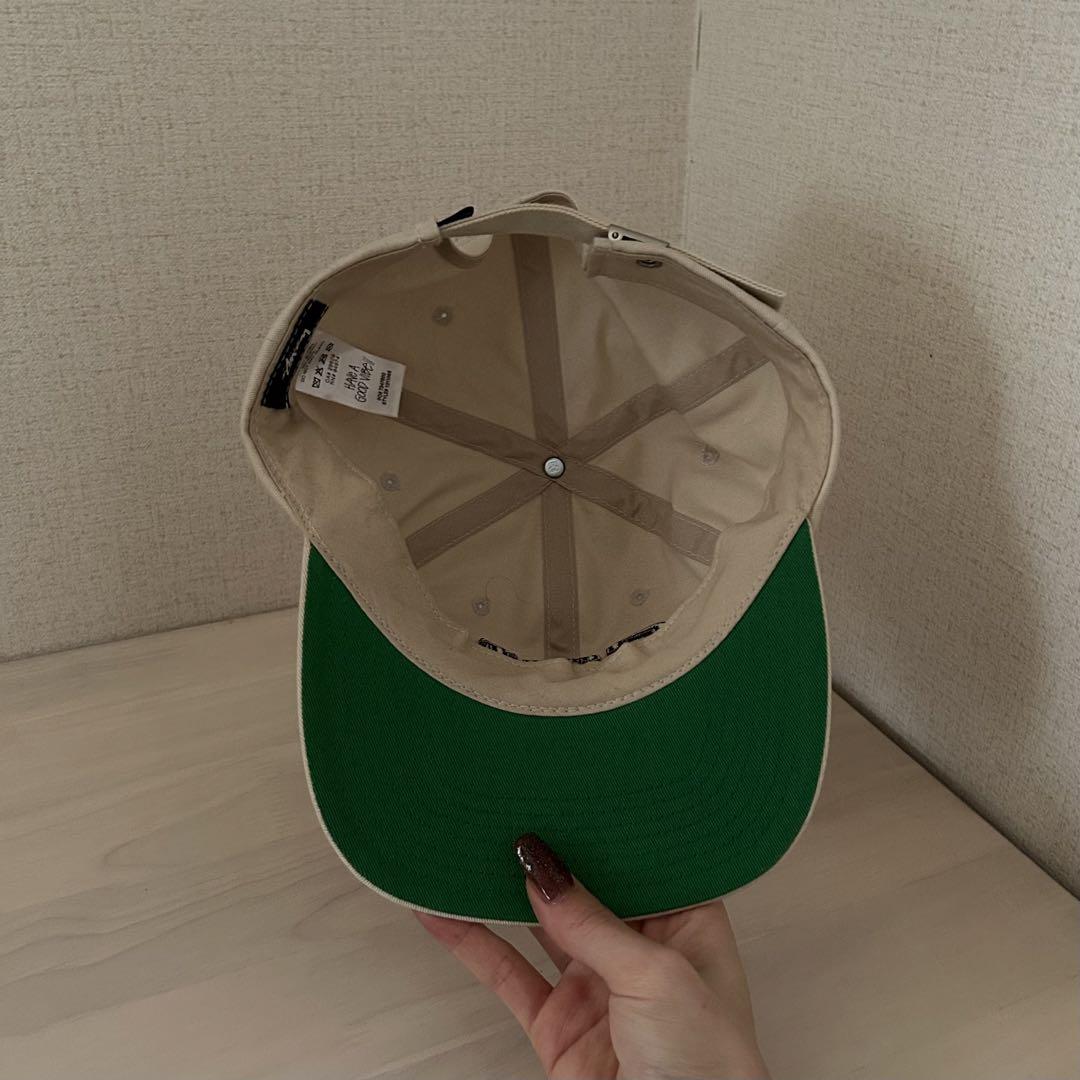 STU キャップ ベージュ 緑裏地
