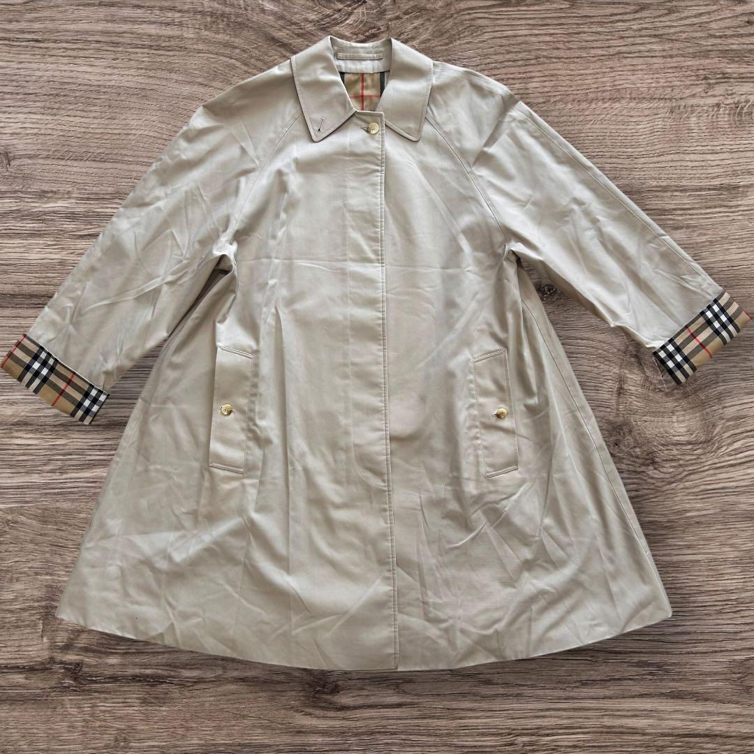 BURBERRY ロングコート ノバチェック柄 キャメル