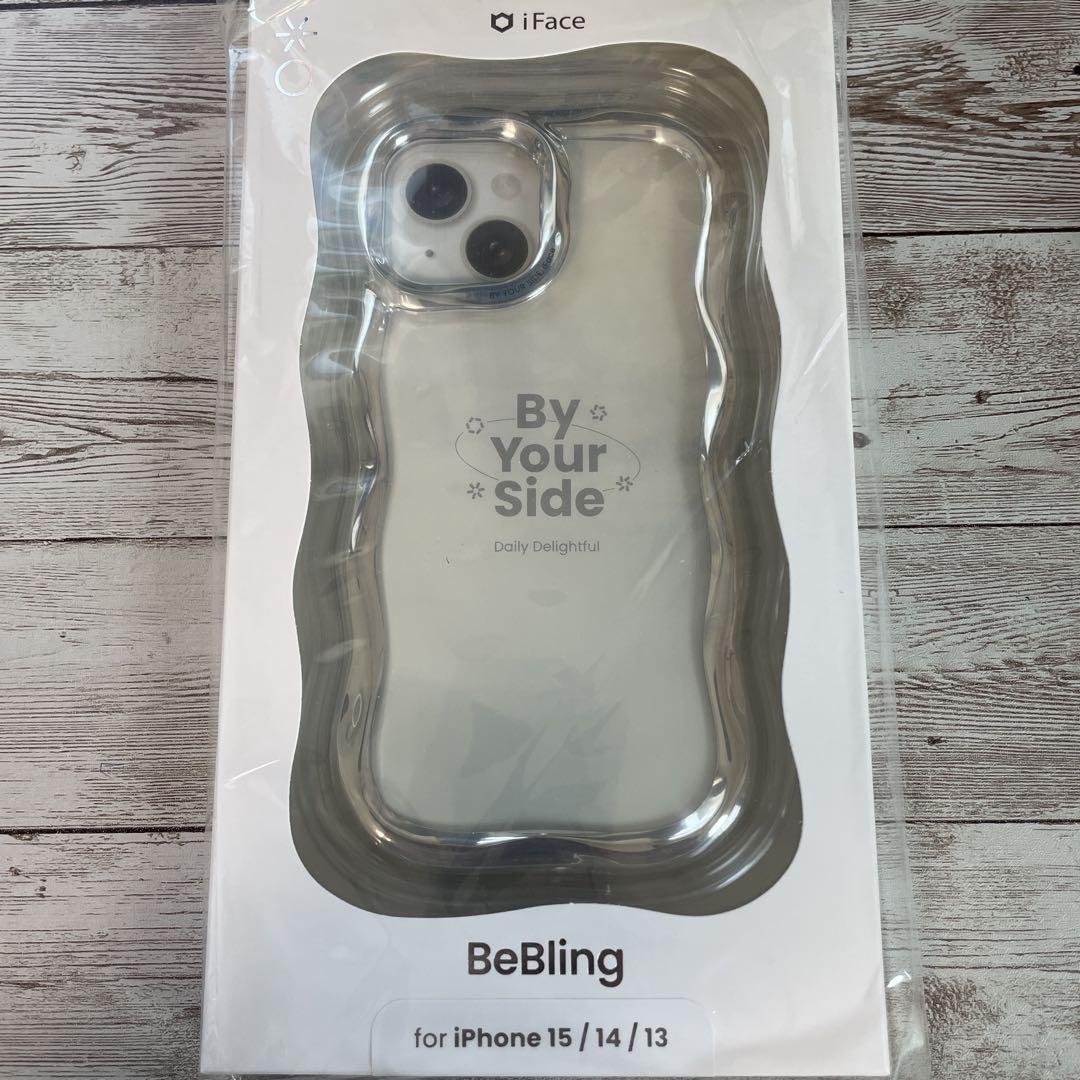 新品iPhone 15/14/13シルバーiface BeBling