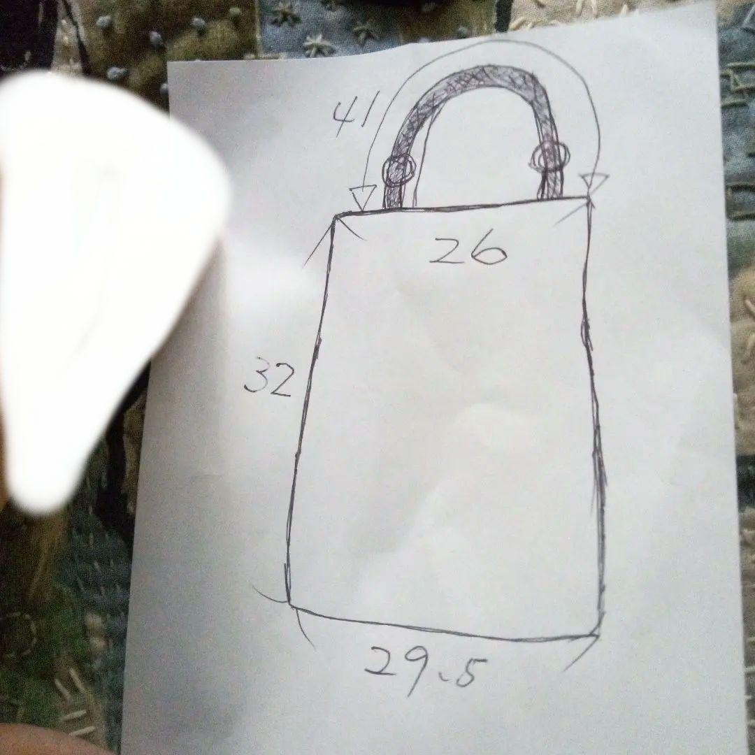 幾何学模様のお洒落な１点物の刺し子バッグ