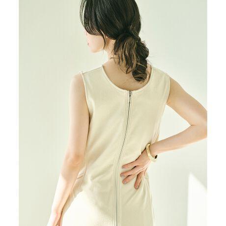 定価14,960円 新品 アダムエロペ 2WAYジップジレワンピース キナリ
