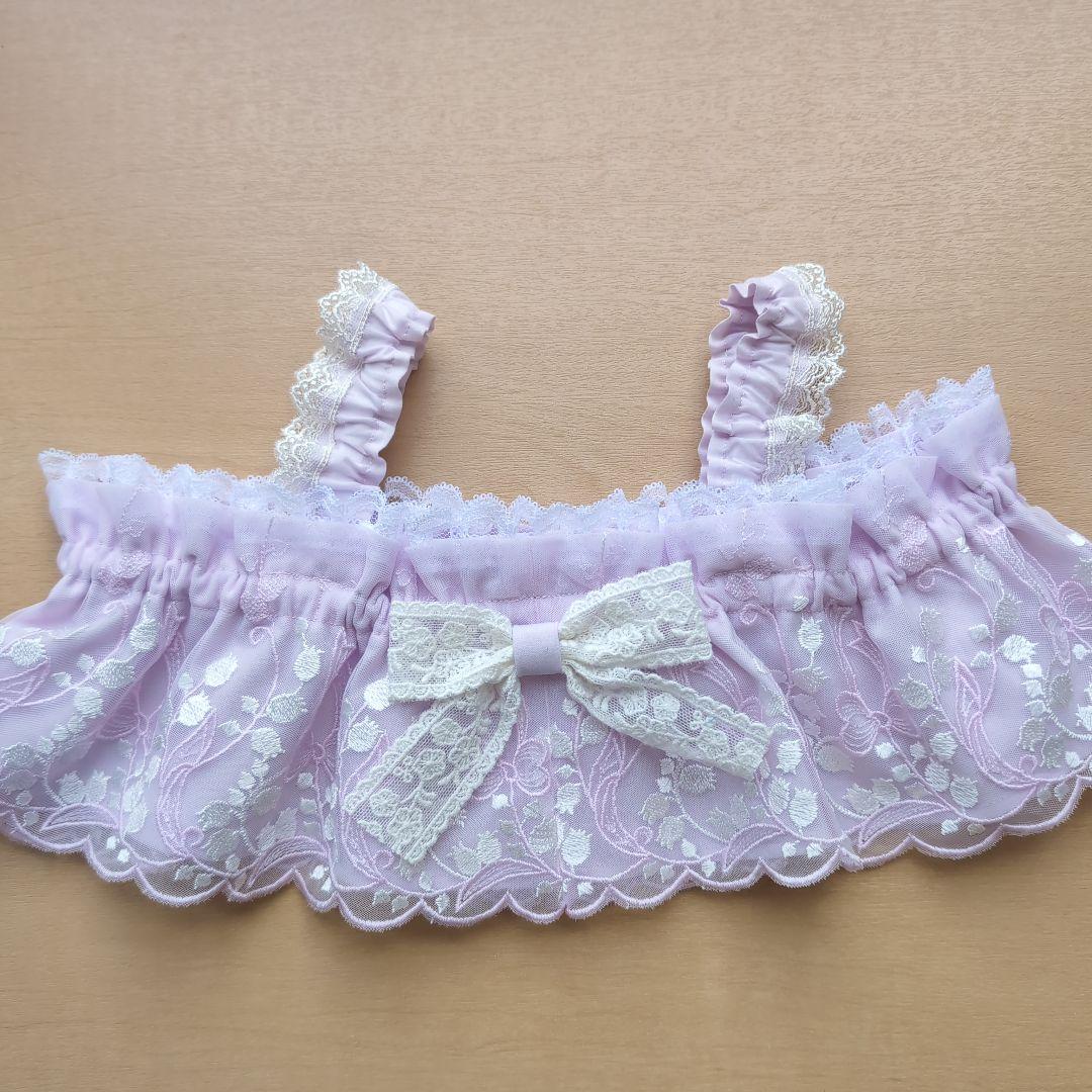 ラボット服　LOVOT　ハンドメイド　キャミワンピースレース17パープルと他１着