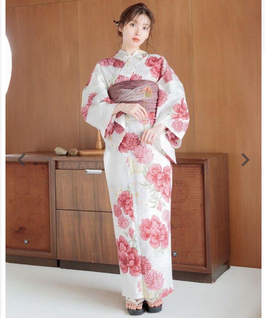 【完売・再販なし商品】DITA 大正ロマン牡丹寄せ　浴衣　2023新作