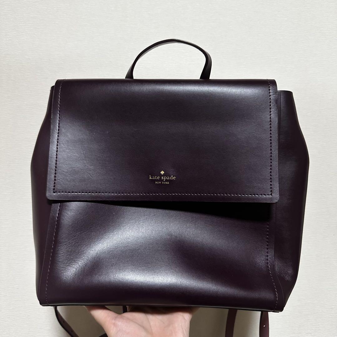 kate spade ダークパープル リュック