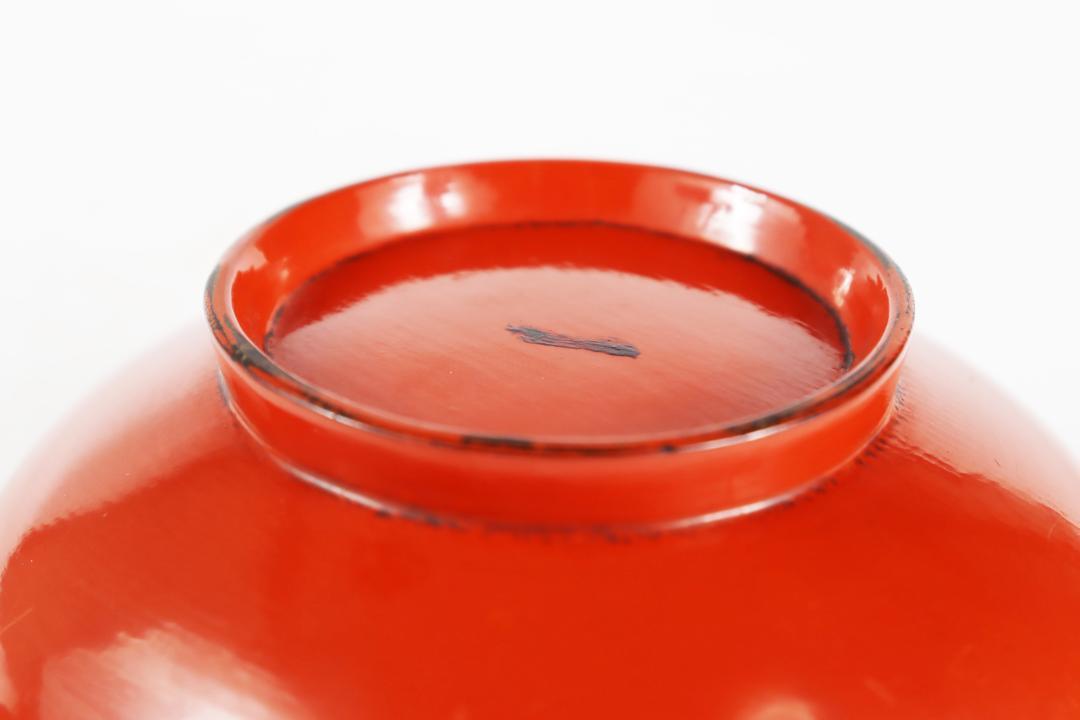 木製漆器 根来椀 台皿 2点 裏漆印有 D629