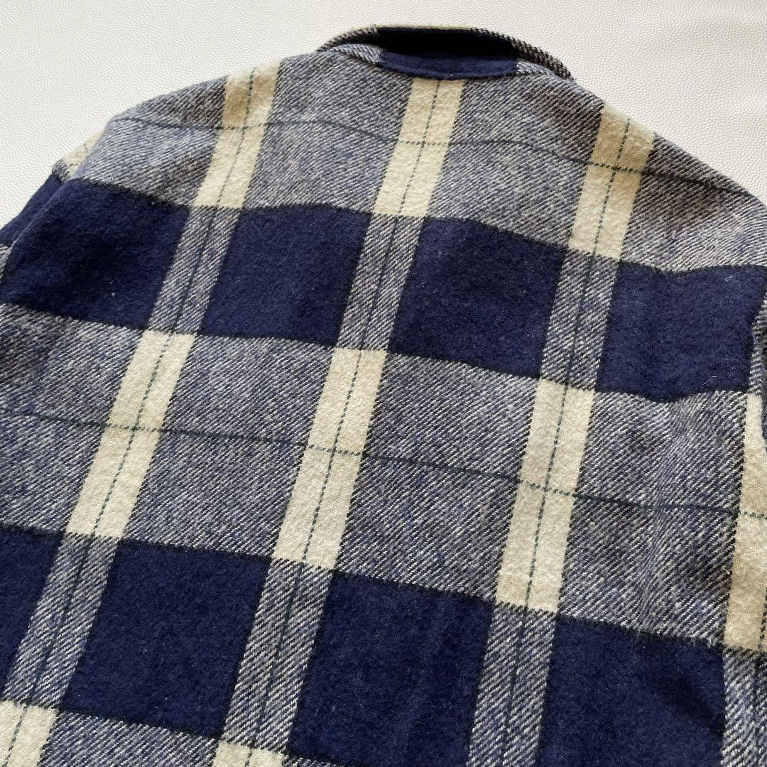 60's Sears デカ五角形TALON ブルー チェック ウールジャケット