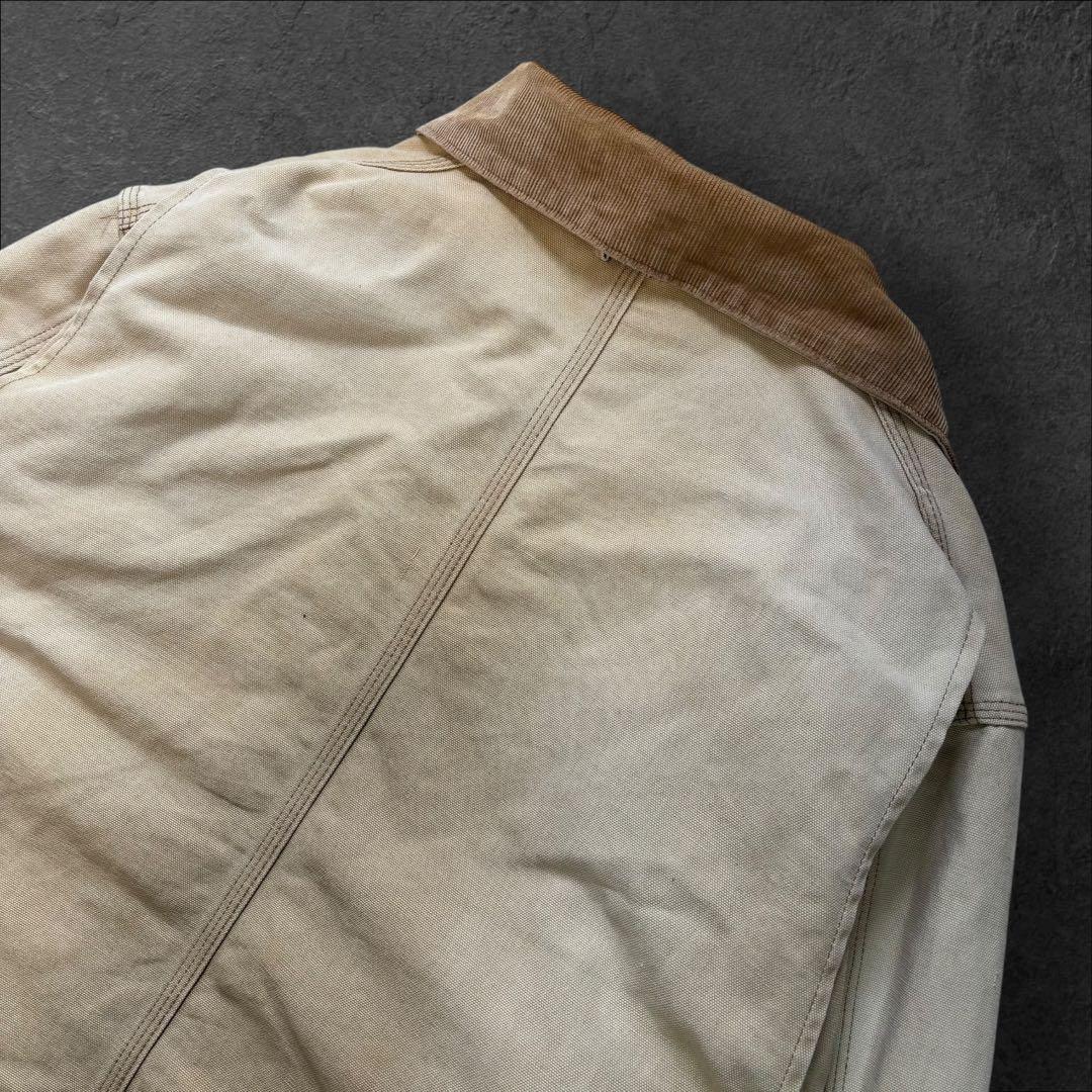 90s 神フェード Carhartt ダック地 トラディショナルコート ベージュ 90s 神フェード Carhartt ダック地 トラディショナルコート ベージュ