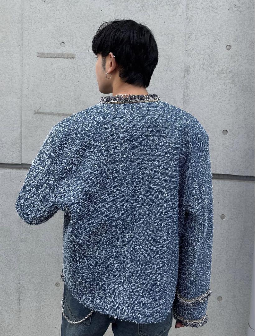 【ALUDE SELECT】blue laxury tweed jacket