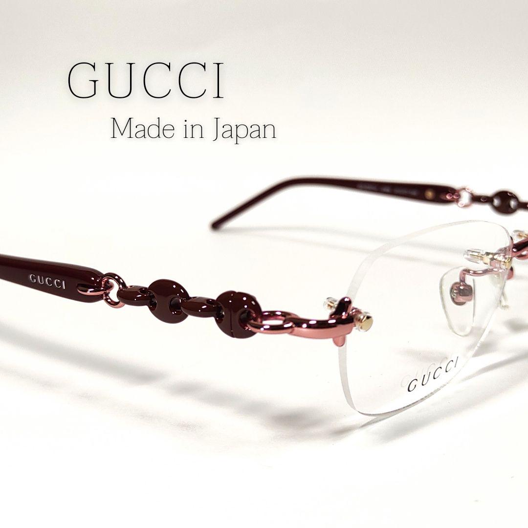 GUCCI メガネフレーム ツーポイント 日本製 14 GUCCI メガネフレーム ツーポイント 日本製 14