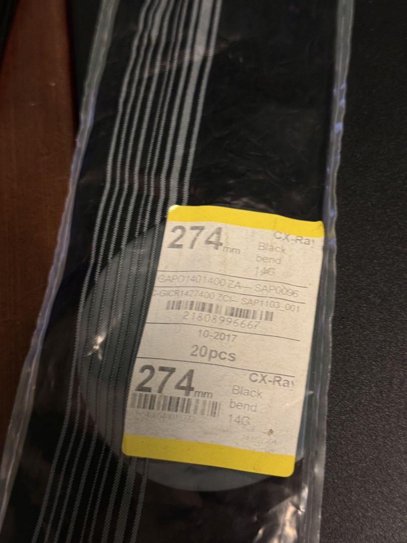 新品　sapim CX-Ray ブラック　ベント　24本