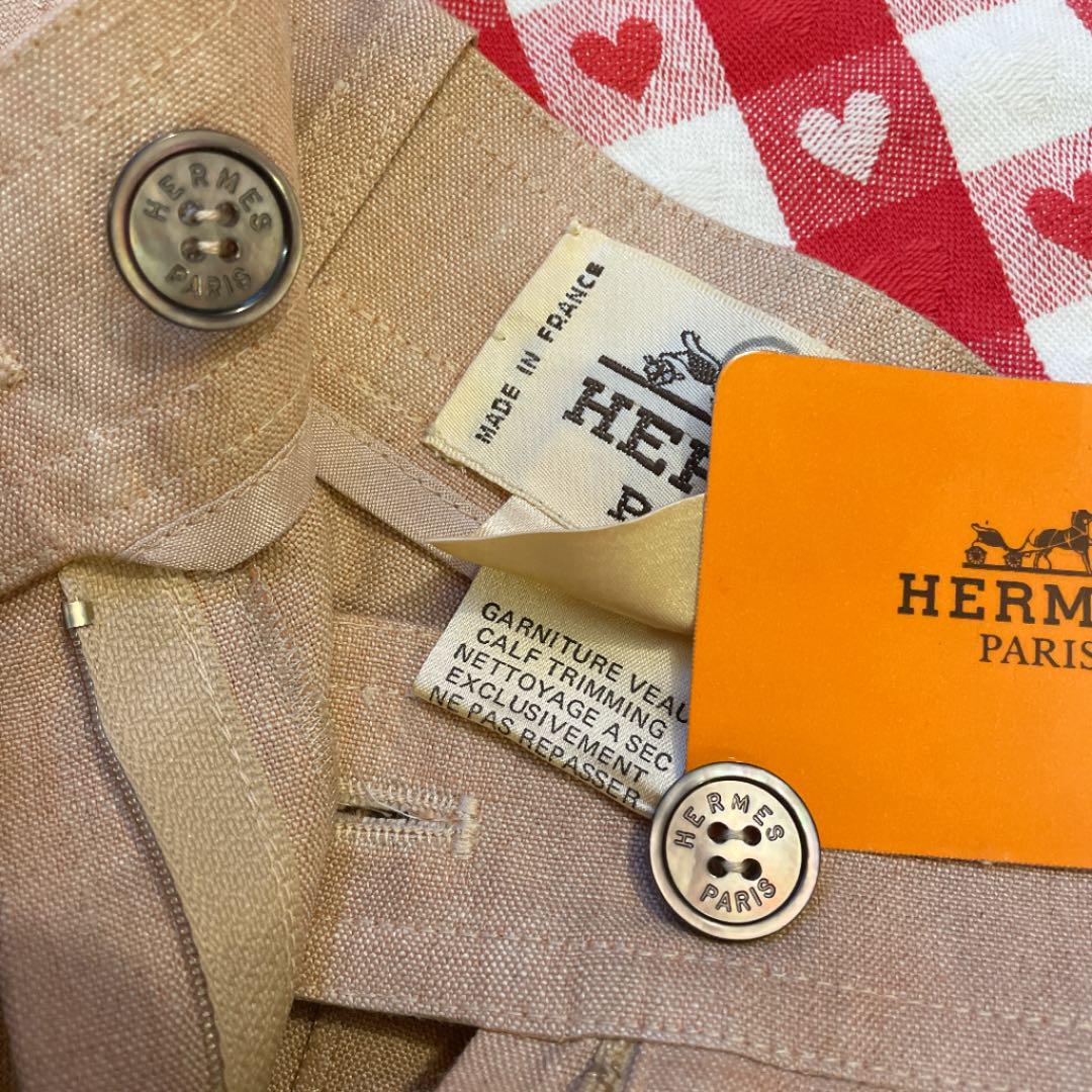 新品人気SALE ⭐️ご専用ページ⭐️HERMÈS 36 ピンクベージュ jrJoe-m38381230131 麻100%ショートパンツ セール在庫