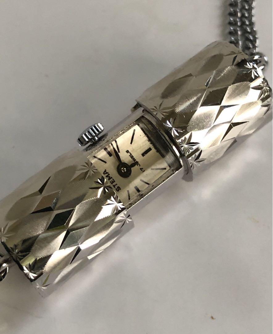 ペンダントウオッチ SWISS STEMA 17JWELS 筒形スライド式 - メルカリ