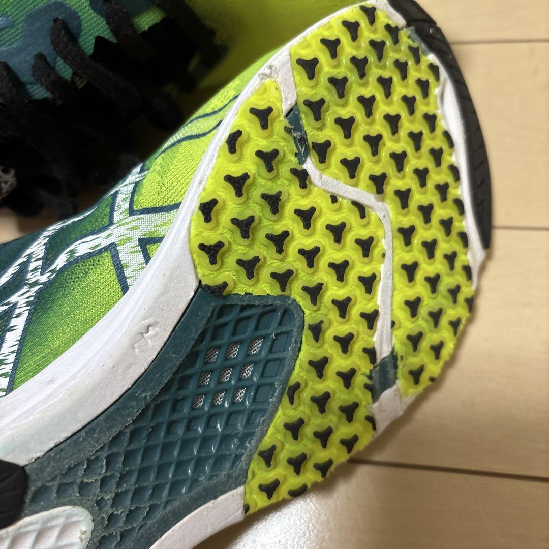 【美品】asics ランニングシューズ イエロー/グリーン　24センチ