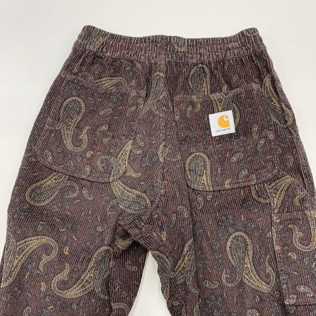 72▢Carhartt ペイズリーコーデュロイパンツ TS1118-4