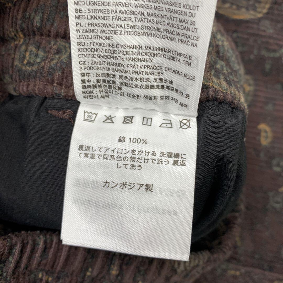 72▢Carhartt ペイズリーコーデュロイパンツ TS1118-4