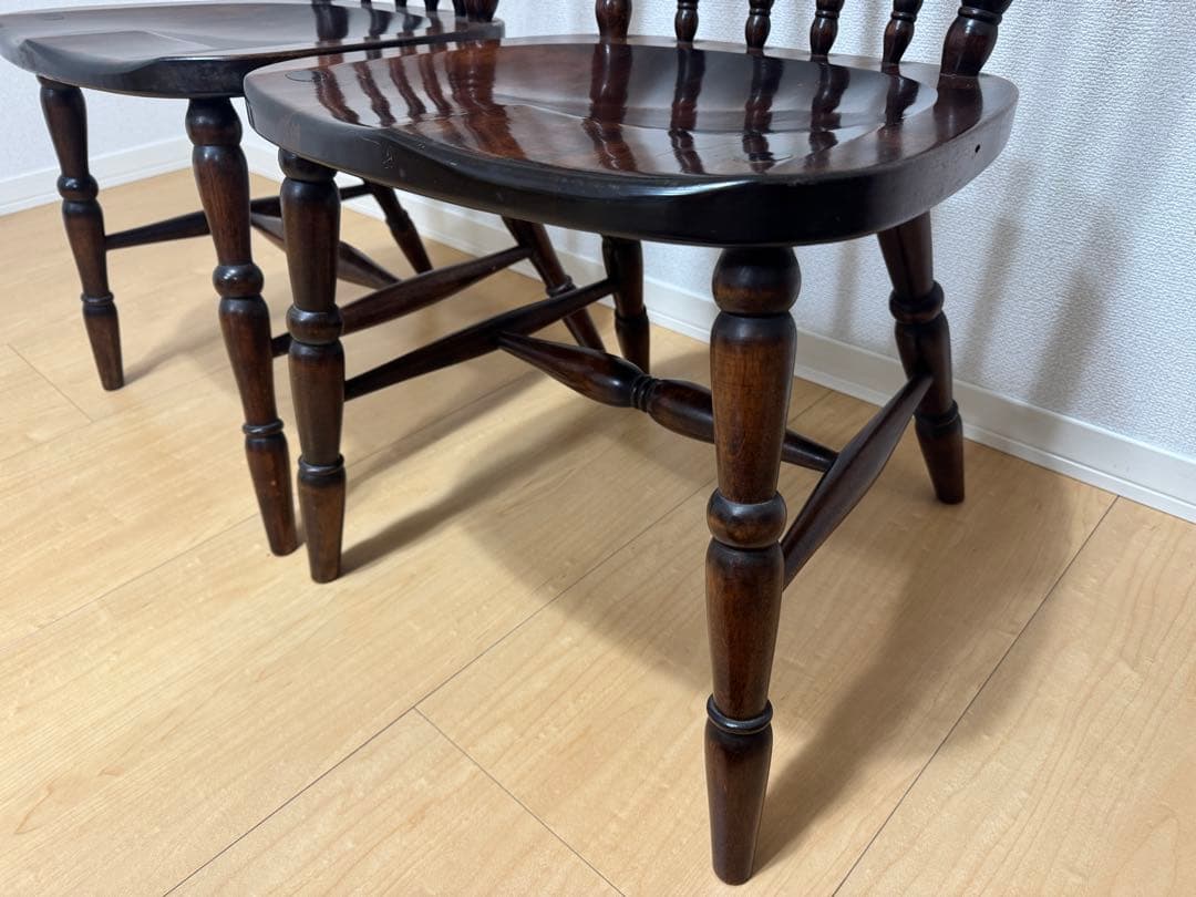 松本民芸家具！16型スピンドルチェア ミズメザクラ 2脚セット