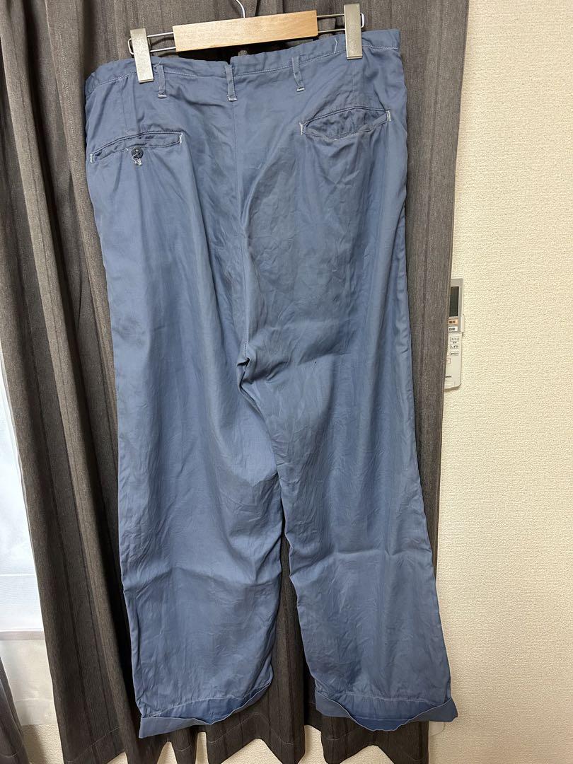 魅力的な価格 古着50s チノパンブルーヴィンテージ パンツ