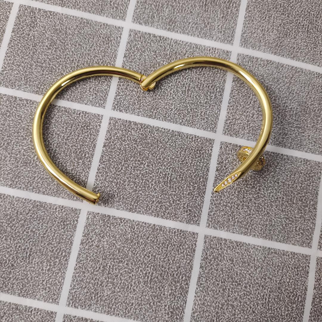 ネイルブレスレット ファッション 18Kローズゴールドブレスレット 男女兼用
