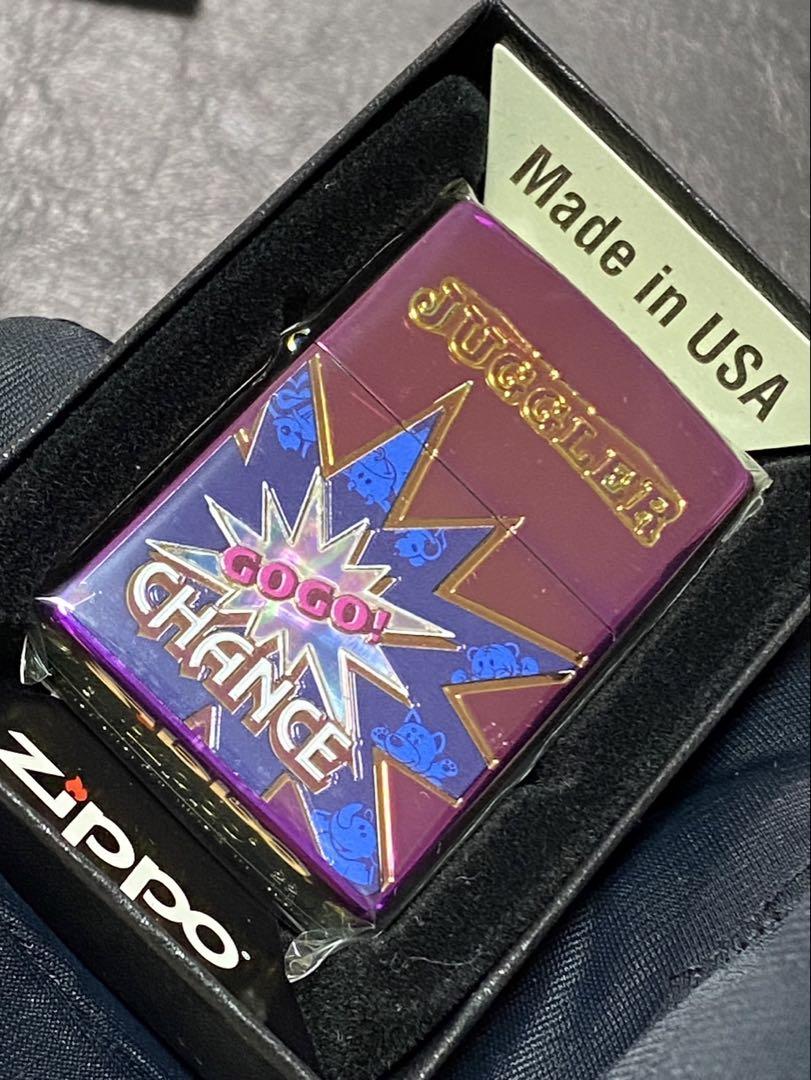 zippo ジャグラー シェル 2面刻印 レインボー 特殊加工 2022年製