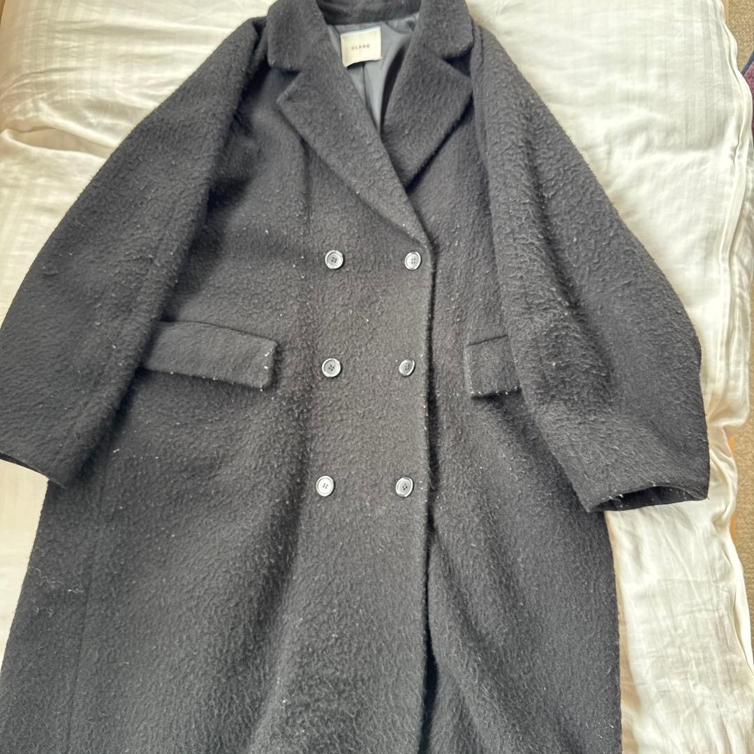 CLANE ダブルブレスト ボアコート ブラック