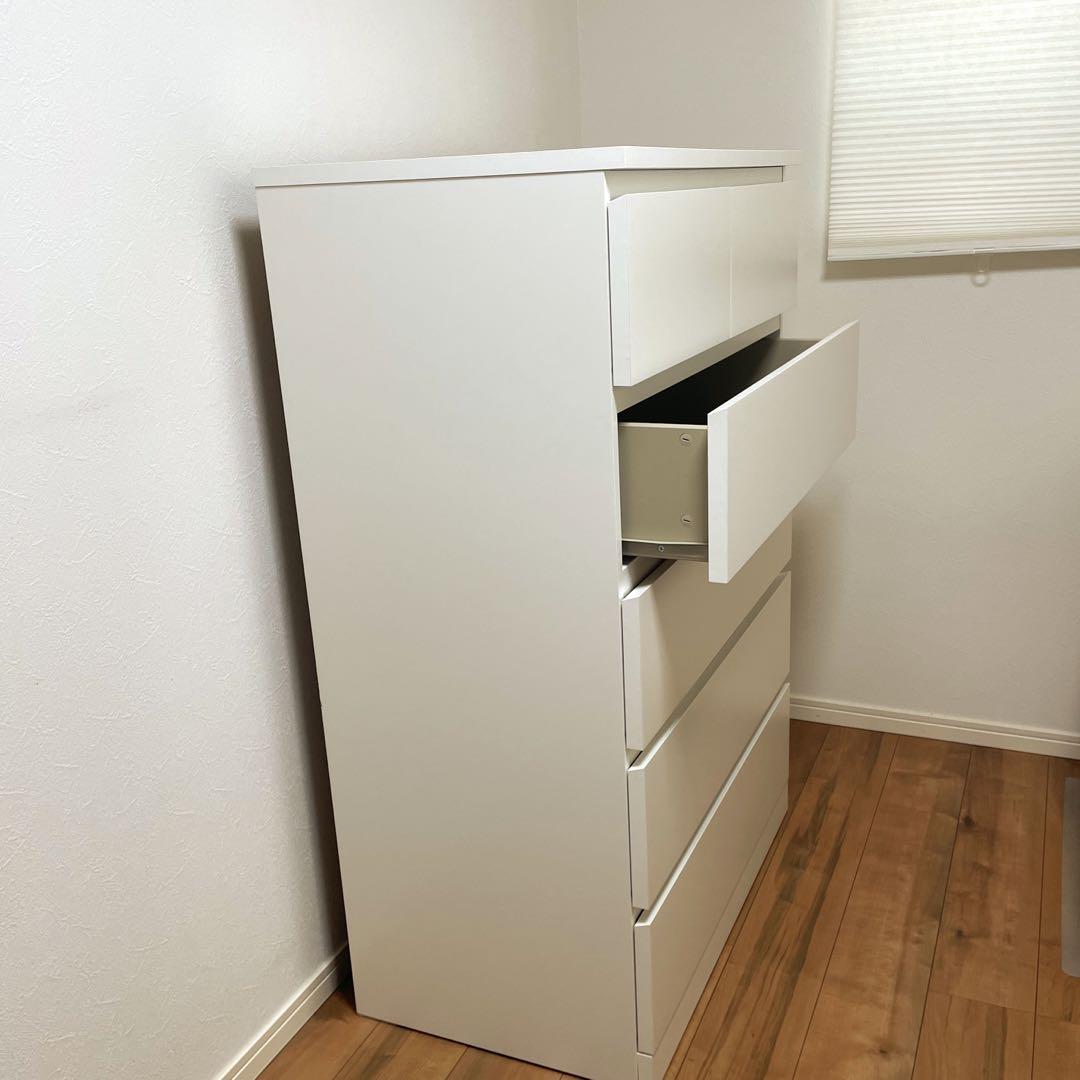 IKEA MALM マルム5段チェスト ホワイト｜洋服タンス・押入れ収納