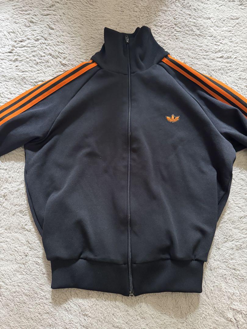 adidas ads-41 3号　トラックジャケット　ブラック/オレンジ