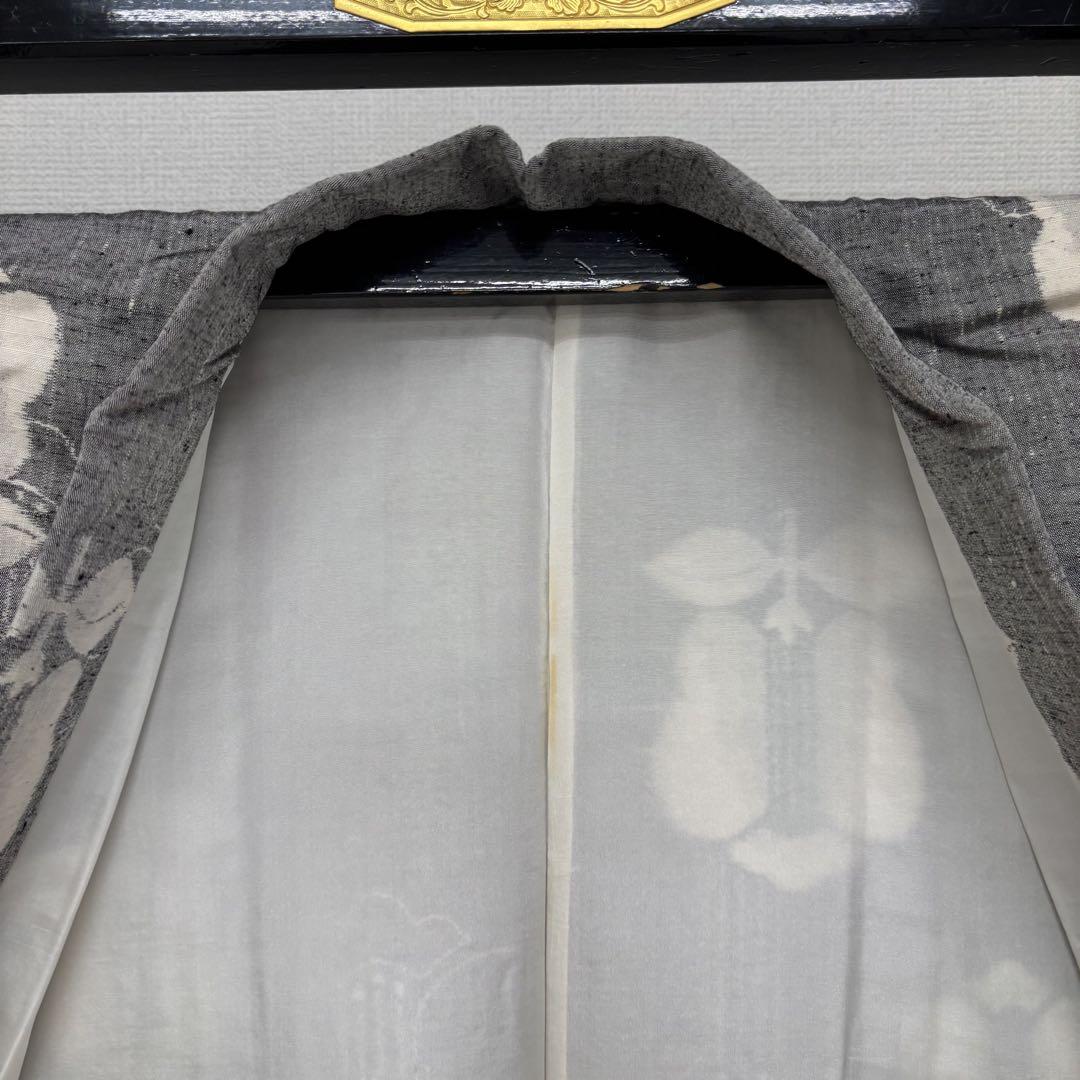 定率割引 往復 越後紬 美しい花の絣 グレー地 正絹 AK-7278 - メルカリ 着物・浴衣